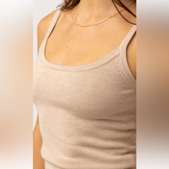 Rhythm Yumi Knit Tank Top Beige Knit Size S - Picture 1 of 7